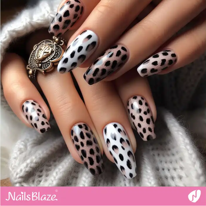 Leopard Spots on Nails | Animal Print Nails - NB2536